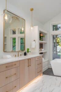 kirkland home staging new build bathroom primary