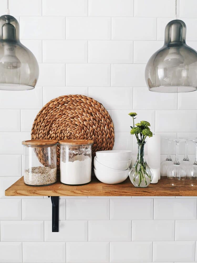 Accessories on a shelf