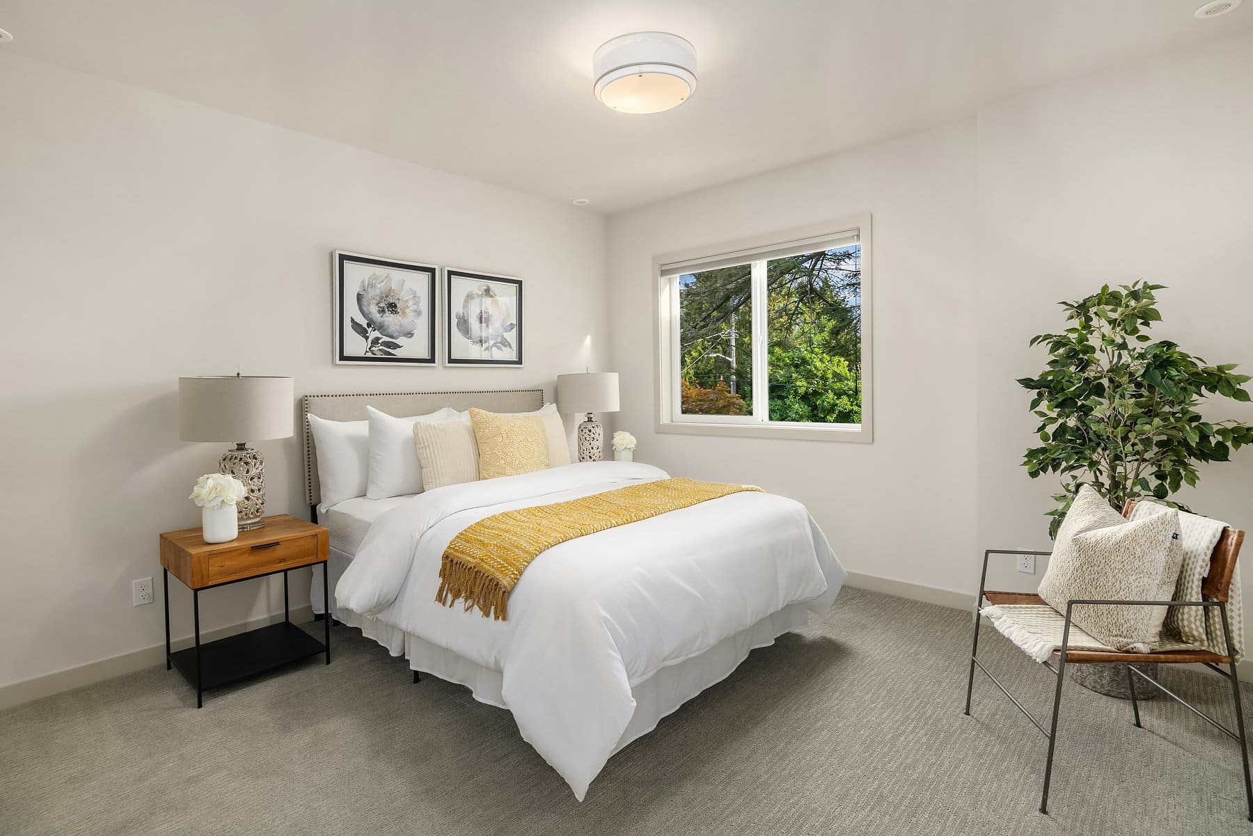 modern home staging - seattle - ravenna - bedroom 2