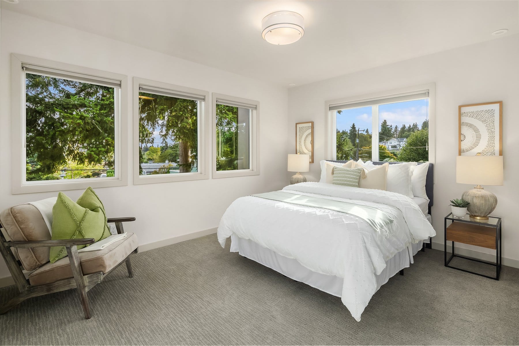 modern home staging - seattle - ravenna - bedroom