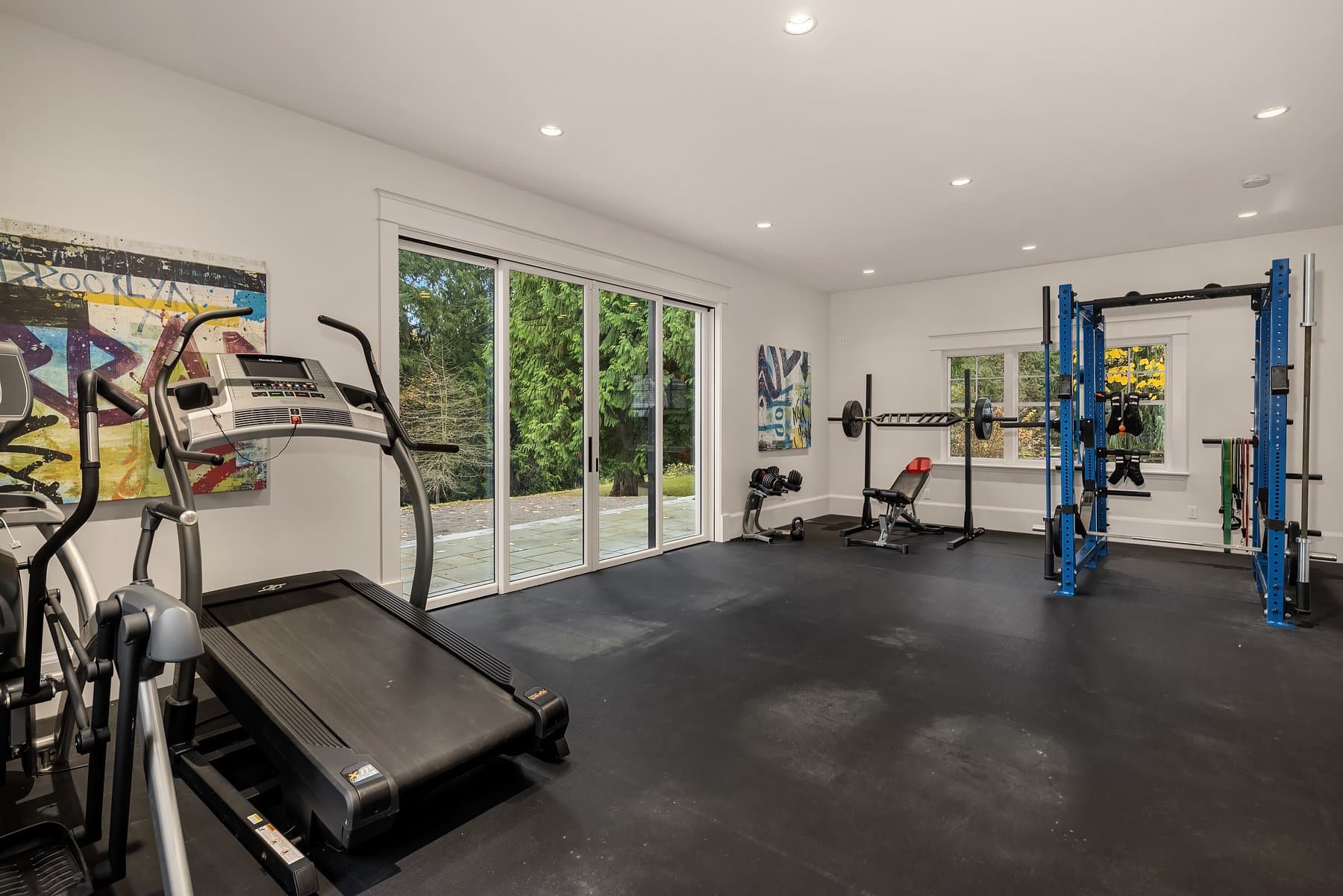 luxury snohomish home staging - gym