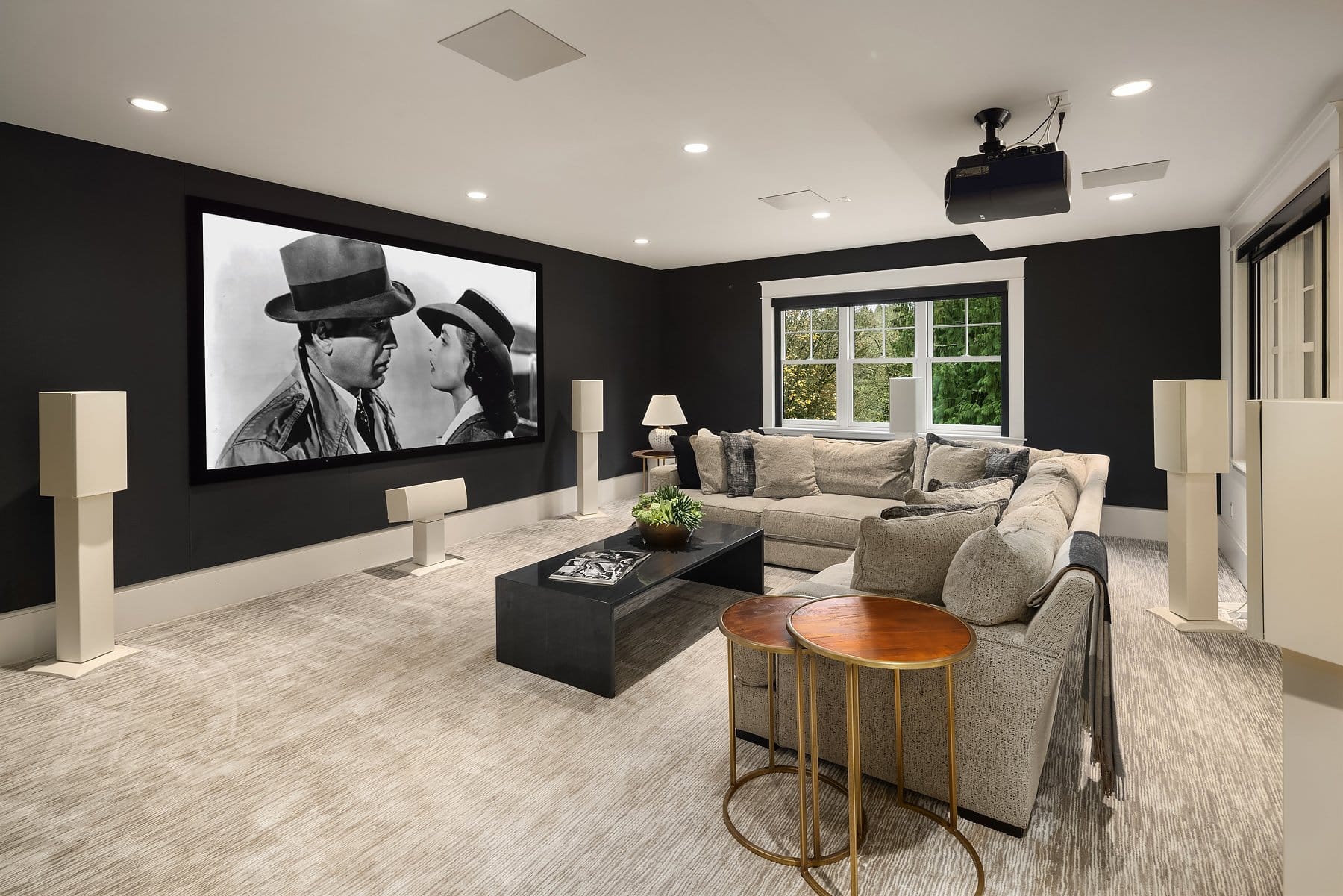 luxury snohomish home staging - home theater