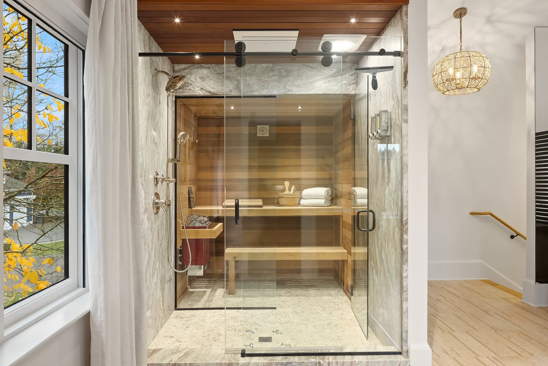 luxury snohomish home staging - home spa and sauna