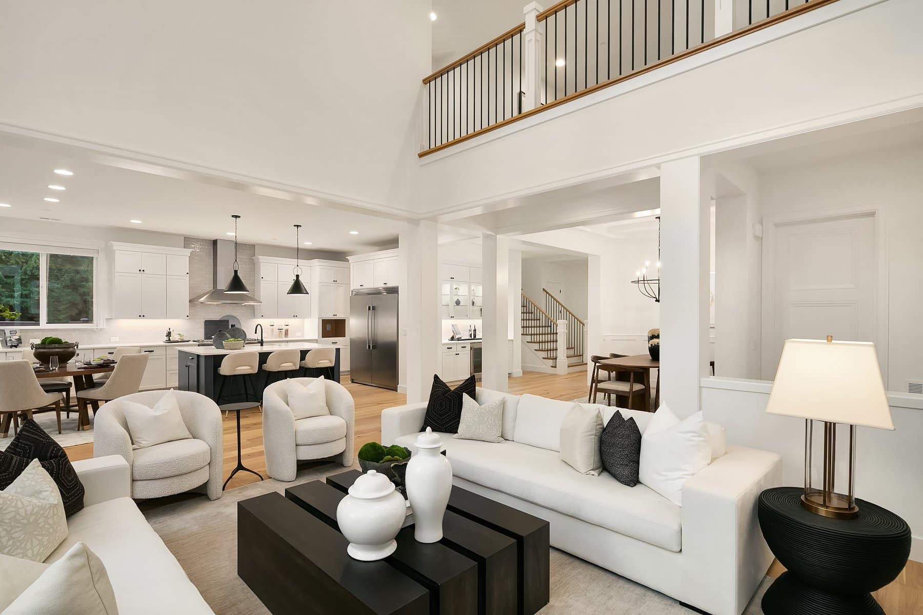 South Rose Hill Aurora - Redmond Washington - New Model Home Luxury Home Staging - Living Room 3