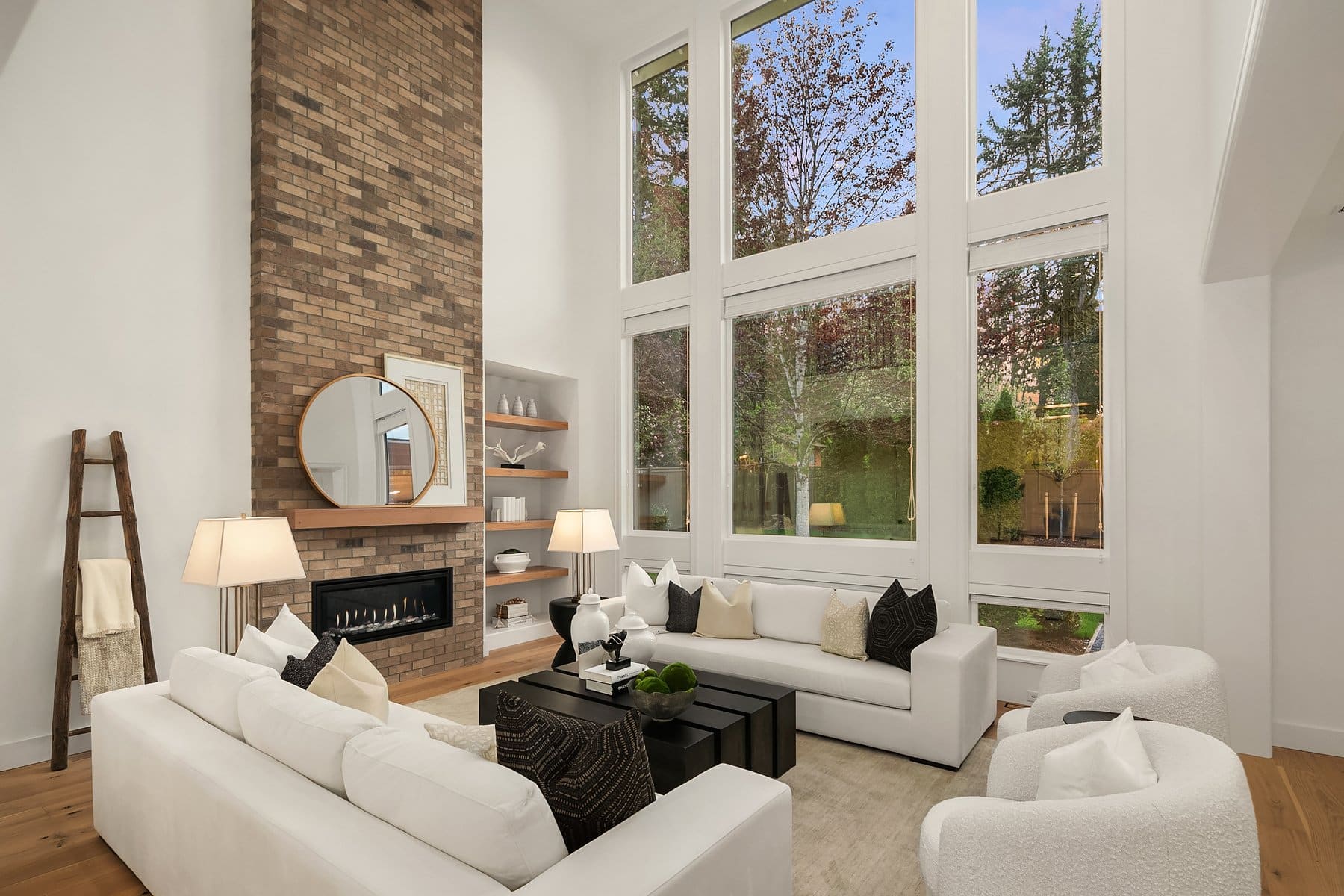 South Rose Hill Aurora - Redmond Washington - New Model Home Luxury Home Staging - Living Room 2