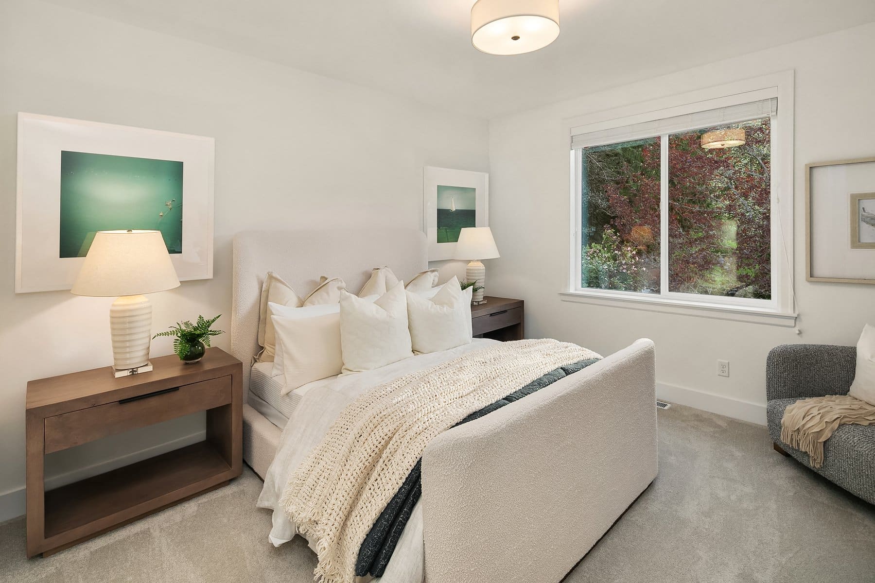 South Rose Hill Aurora - Redmond Washington - New Model Home Luxury Home Staging - Guest Bedroom