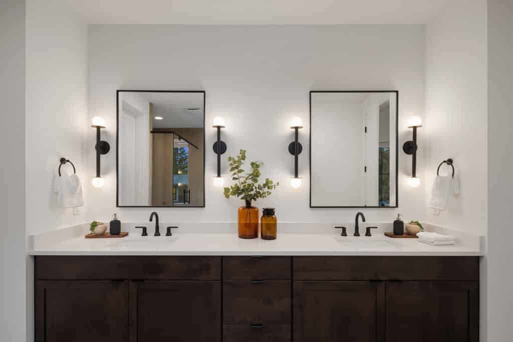 kirkland home staging new construction primary suite bathroom